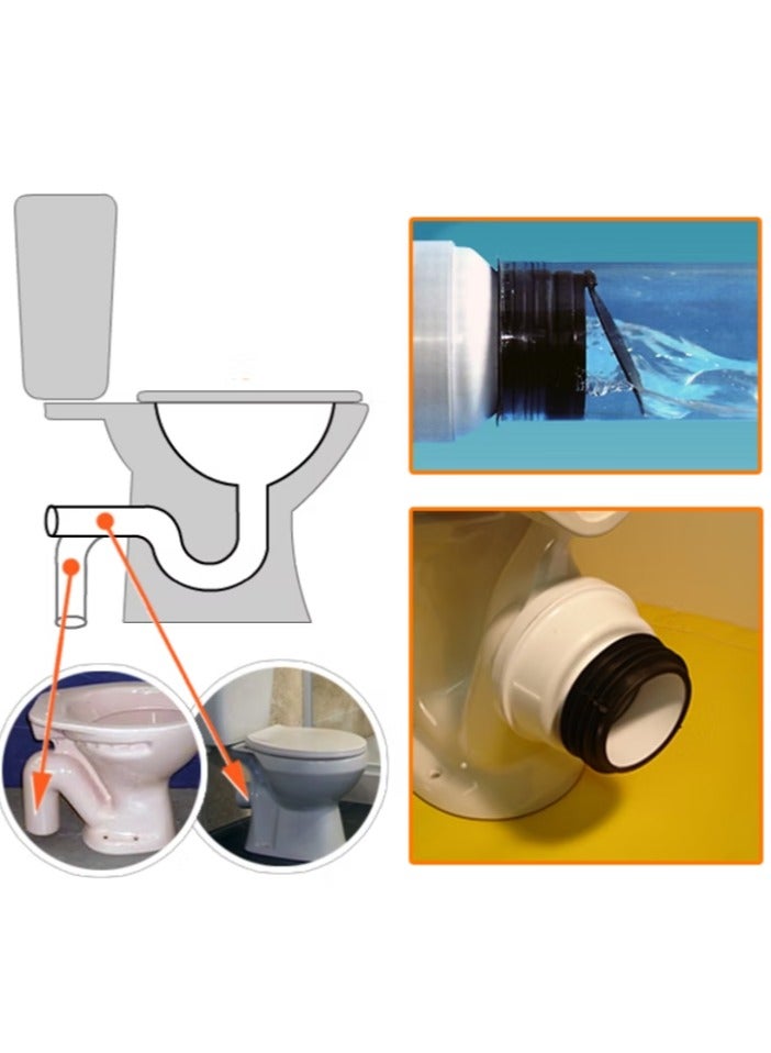 Tuffco Anti-Rat Rodent Barrier for 110mm (4") WC Pipe | Non-Return Valve Type Sewer Connector | Prevents Rats from Entering Toilets & Drains | Easy Installation | Durable & Reusable Design - Image 3