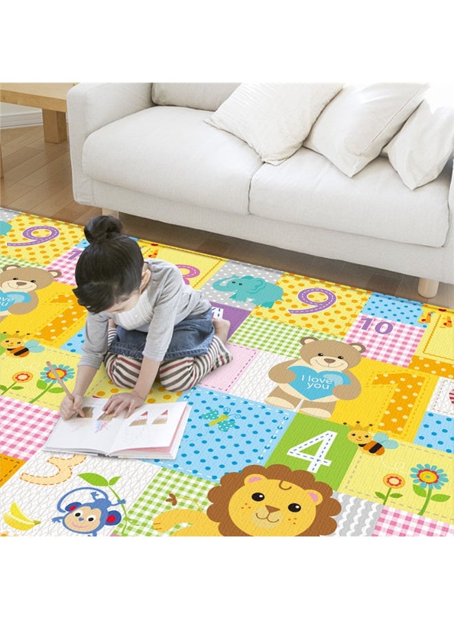 Capstro Foldable Baby Play Mat Lion King & Green World Theme Thick Foam Floor Mat with Soft Cushioning for Crawling & Tummy Time, Easy Fold Design with Carry Handle – Lion King & Green World - Image 2
