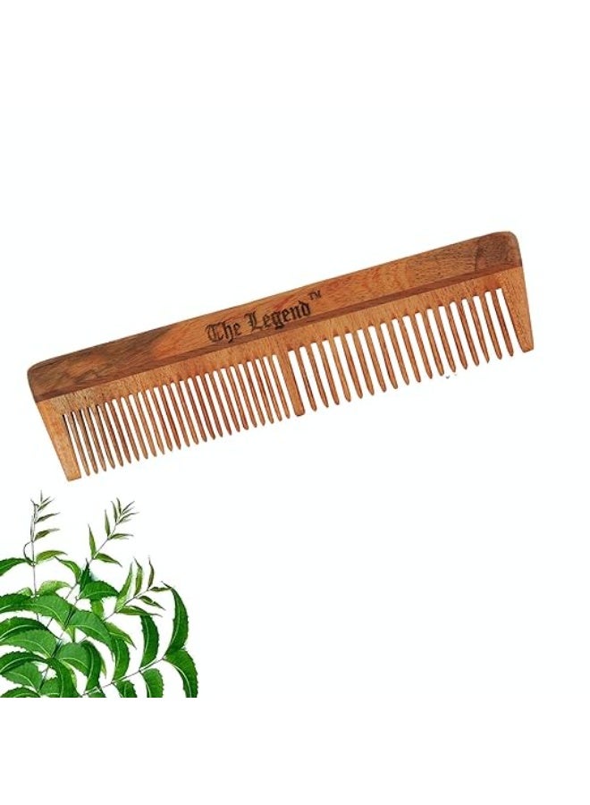 The Legend Organic Pure Neem Wood Comb, Brown - Image 1