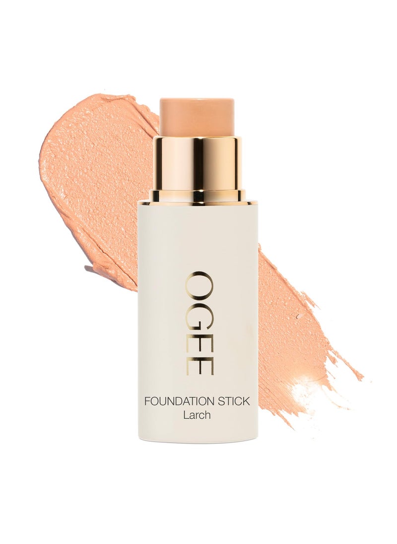 OGEE Ogee Sculpted Complexion Foundation Stick (Larch 2.25C - Light Medium, Beige Undertones) Full Coverage Foundation Makeup - Instantly Balance & Even Complexion - 70% Organic Ingredients 