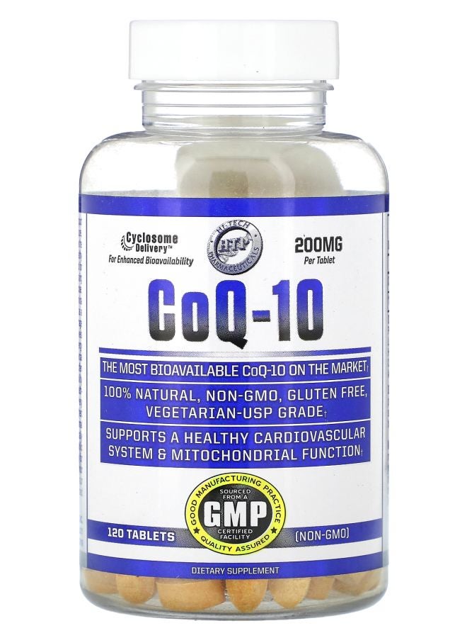 hi tech pharmaceuticals CoQ-10 200 mg 120 Tablets - Image 1