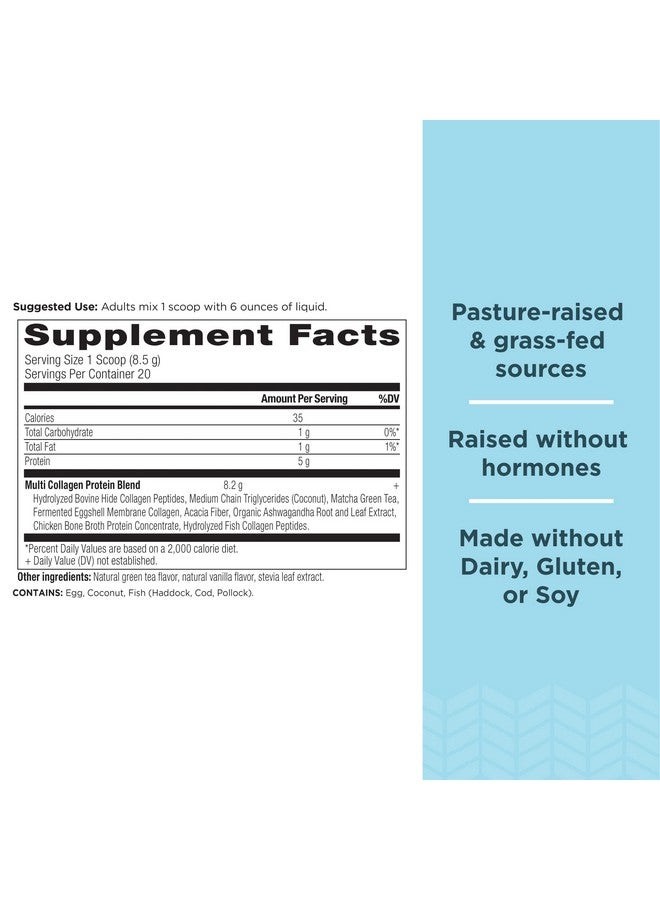 Ancient Nutrition Matcha Powder With Collagen Collagen Matcha With Mcts & Ashwagandha For Energy Metabolism Skin Hair And Gut Health 20 Servings - Image 3