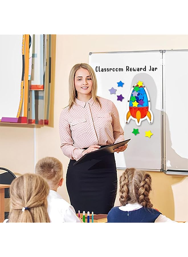 إيروريكس وعاء مكافأة النجوم للأطفال مخطط مسؤولية الأعمال المنزلية إدارة السلوك أدوات الفصل الدراسي وعاء مكافأة النجوم الصاروخية المخصص للطلاب سلوك الأطفال - Image 4