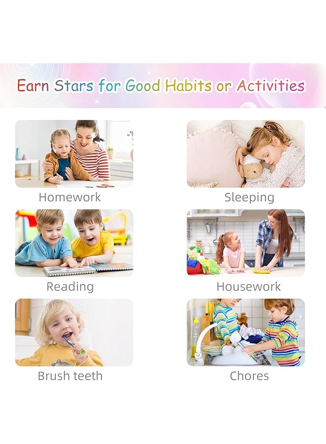 إيروريكس وعاء مكافأة النجوم للأطفال مخطط مسؤولية الأعمال المنزلية إدارة السلوك أدوات الفصل الدراسي وعاء مكافأة النجوم الصاروخية المخصص للطلاب سلوك الأطفال - Image 5