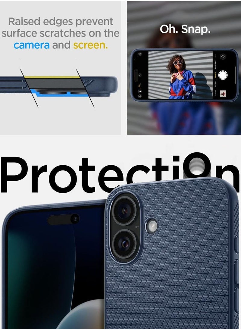 Spigen Liquid Air for iPhone 16 Case Cover (2024) - Navy Blue  - Image 3