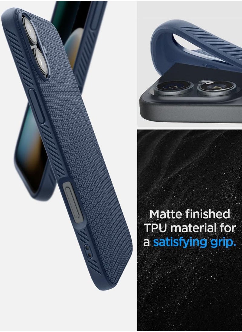 Spigen Liquid Air for iPhone 16 Case Cover (2024) - Navy Blue  - Image 5