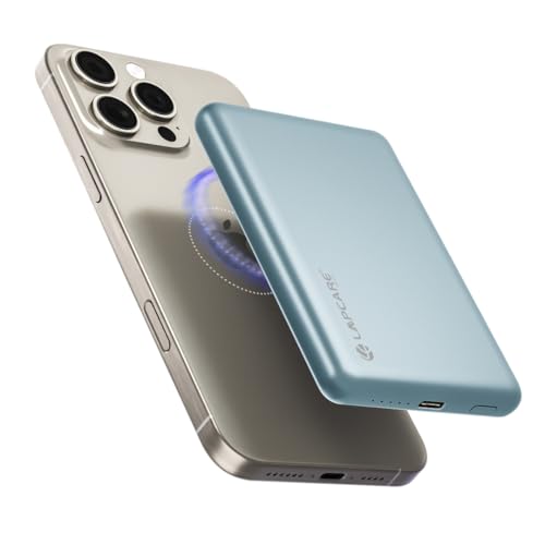 Lapcare Nucleo 5000mAh Mag-Safe Pocket Power Bank | 15W Wireless Charging | 22W PD Fast Charging | Type-C Input/Output | Strong Magnetic Hold | Compact & Portable | Made in India - Image 1