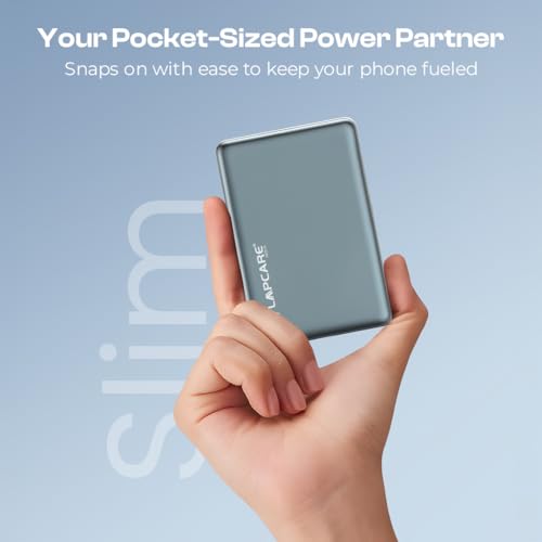 Lapcare Nucleo 5000mAh Mag-Safe Pocket Power Bank | 15W Wireless Charging | 22W PD Fast Charging | Type-C Input/Output | Strong Magnetic Hold | Compact & Portable | Made in India - Image 5