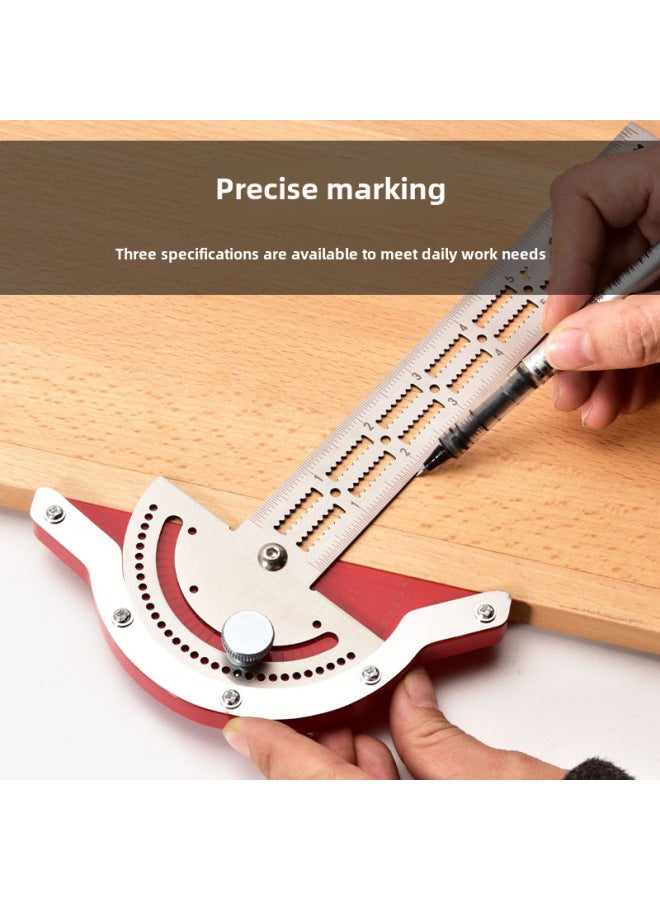 Woodworkers Edge Rule Woodworking Ruler Edge Ruler Woodworking Angle Ruler British Ruler Measuring Tool-Model:15 Inches (Bubble Bag + Carton) - Image 3