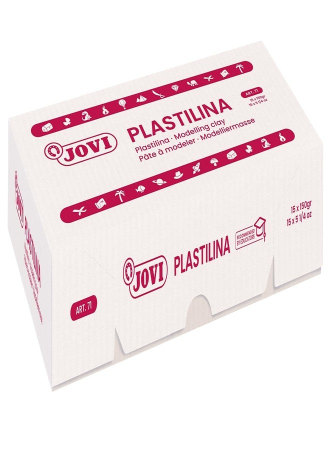 Jovi - Plastilina Pack, Reusable and Non-Drying Modeling Clay, 15 Bars of 5.29 oz Each in White Color, Total of 5 lb, Non-Toxic and Gluten-Free, for Arts and Crafts Projects - Image 4