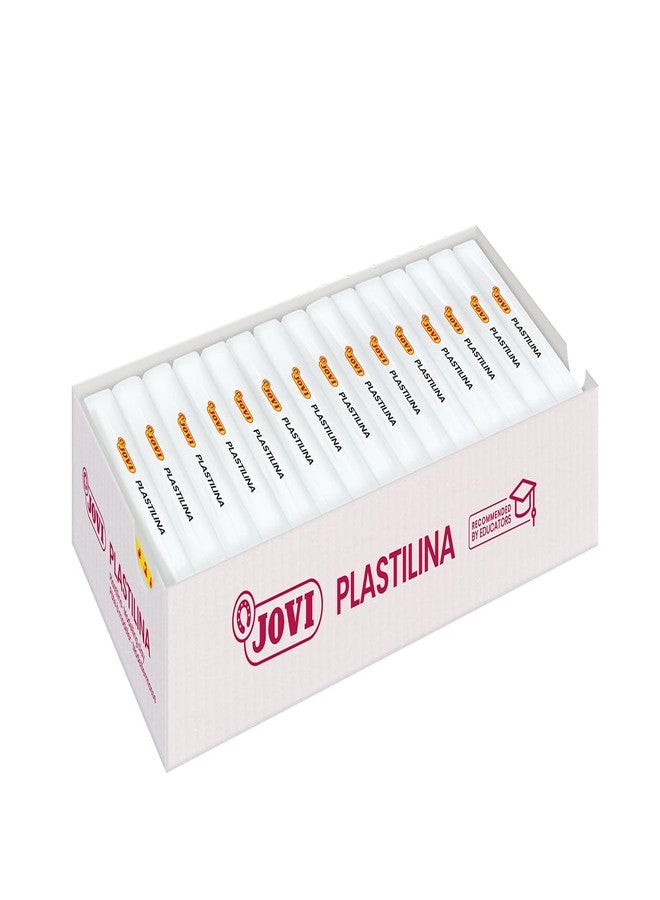 Jovi - Plastilina Pack, Reusable and Non-Drying Modeling Clay, 15 Bars of 5.29 oz Each in White Color, Total of 5 lb, Non-Toxic and Gluten-Free, for Arts and Crafts Projects - Image 1