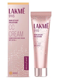 LAKME LAKME 9 To 5 Complexion Care Face CC Cream Bronze SPF 30 Conceals Dark Spots & Blemishes 30 gm  - Image 1