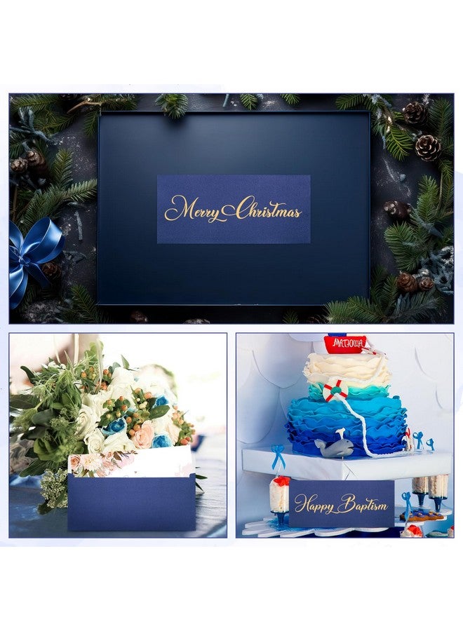 تاوباري 200 قطعة 10 مظاريف زرقاء داكنة، مظاريف عمل، مظاريف نقود ذاتية اللصق، مظاريف نقدية قياسية للشيكات المكتبية، رسائل بريدية، فواتير عيد الأم، زفاف، 4 × 9 بوصة - Image 5