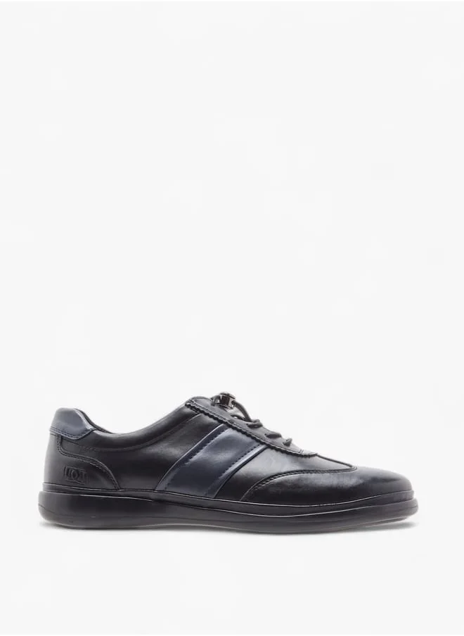 DUCHINI Men's Panelled Sneakers with No-Tie Laces
