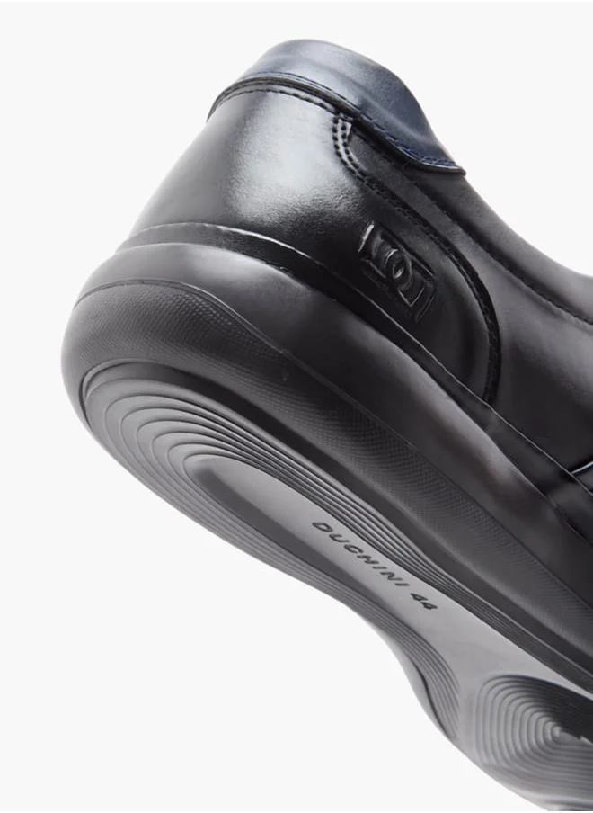DUCHINI Men's Panelled Sneakers with No-Tie Laces