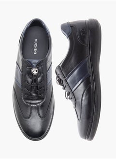 DUCHINI Men's Panelled Sneakers with No-Tie Laces  - Image 1