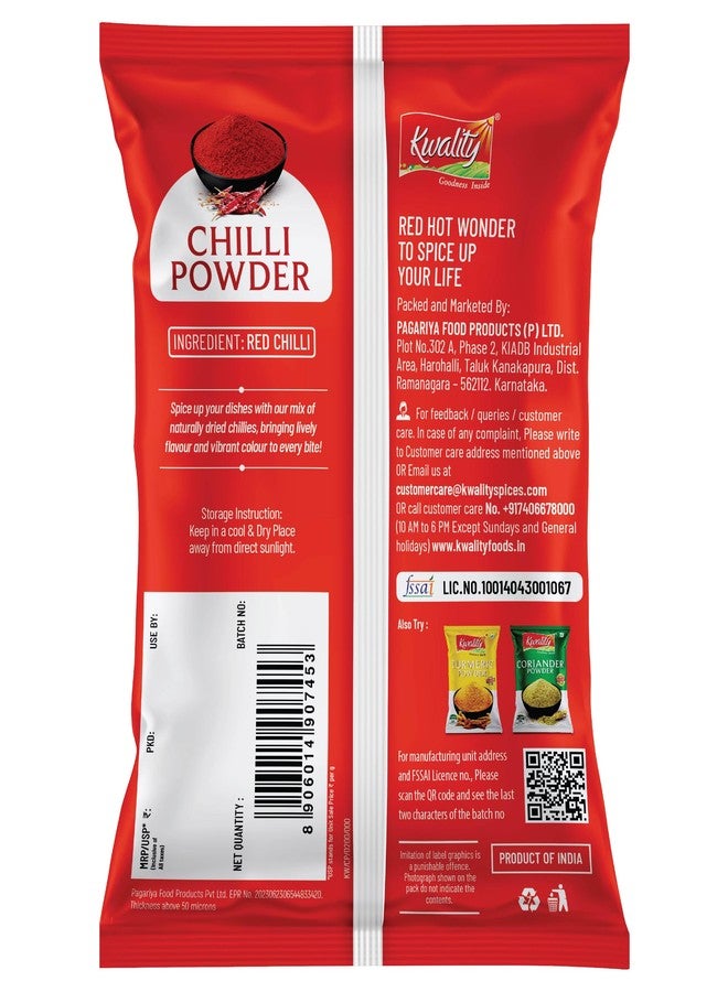 Kwality Chilli Powder, Lal Mirchi Powder, Mirchi Powder, authentic spicy kick. (200g) - Image 2