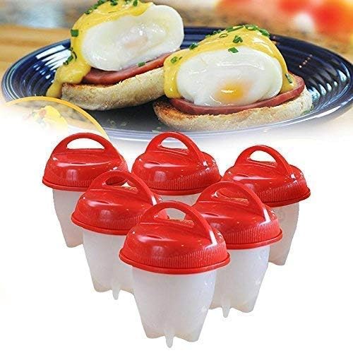 Revernest Egg Maker Mold, Silicon Egg Boil Cup Hard Boiled Egg Cooker Without Egg Shell Silicone Egg Boil Poachers - Image 1