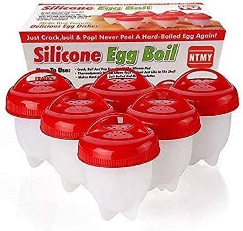 Revernest Egg Maker Mold, Silicon Egg Boil Cup Hard Boiled Egg Cooker Without Egg Shell Silicone Egg Boil Poachers - Image 4