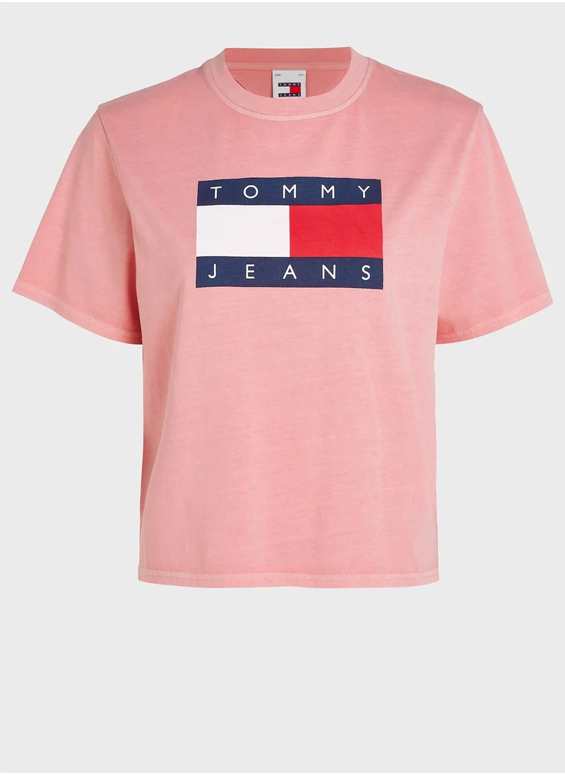 TOMMY JEANS Crew Neck Logo T-Shirt