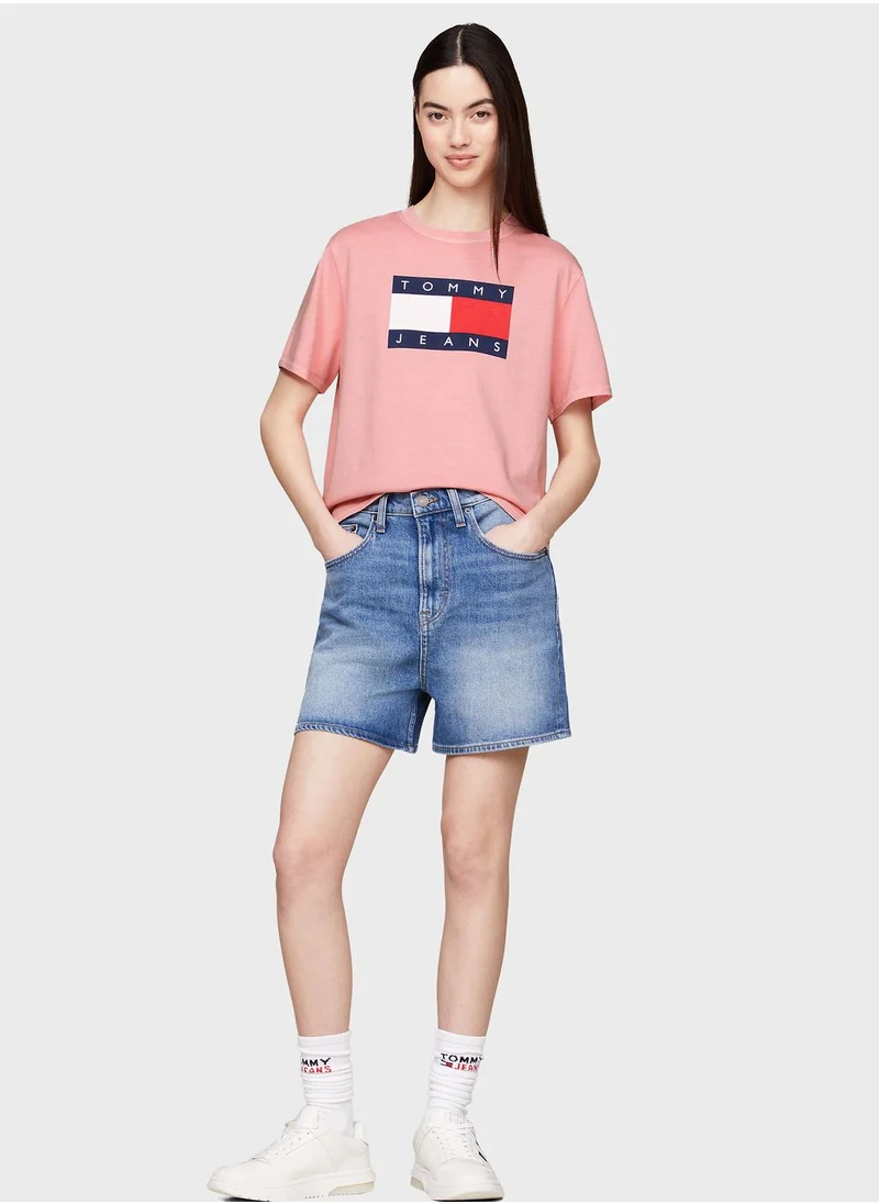 TOMMY JEANS Crew Neck Logo T-Shirt