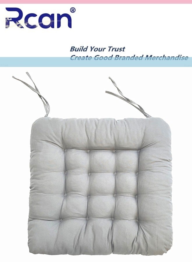 Rcan Chair Cushions with Ties Square Padded Chair Seat Pads Backrest Cushion Back Cushions Sofa Pillows Cashmere Meditation Pillows Thicken Tatami Floor Cushions Sofa Cushions Car Seat Cushions for Office Yoga - Image 3