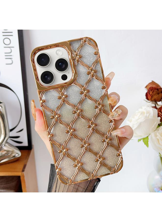 Zaboon Case For iPhone 12 Pro Star Flower Electroplated TPU Phone Case with Gradient Glitter Paper - Image 1