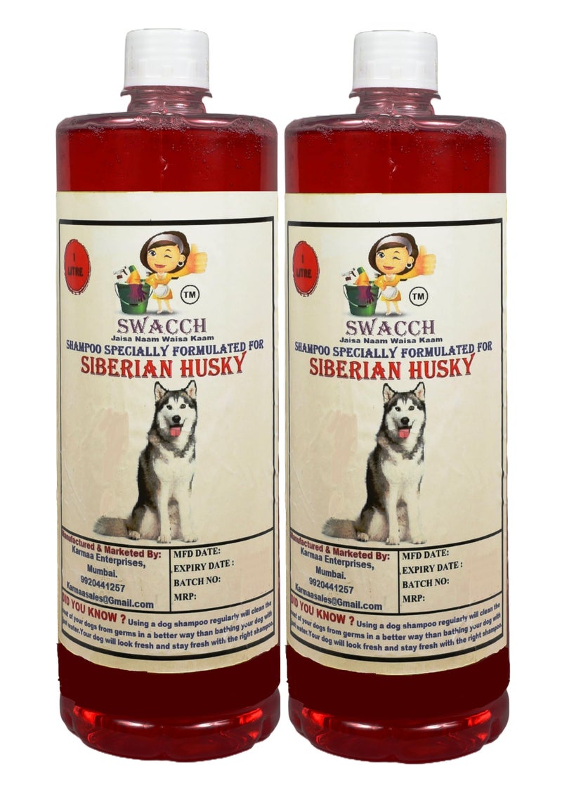 swacch Siberian Husky Dog Shampoo + Paw Shape I Rubber Dog Toy for Training and Interactive I Durable & Safe I Combo Pack I 2 Litre Jasmine - Image 2