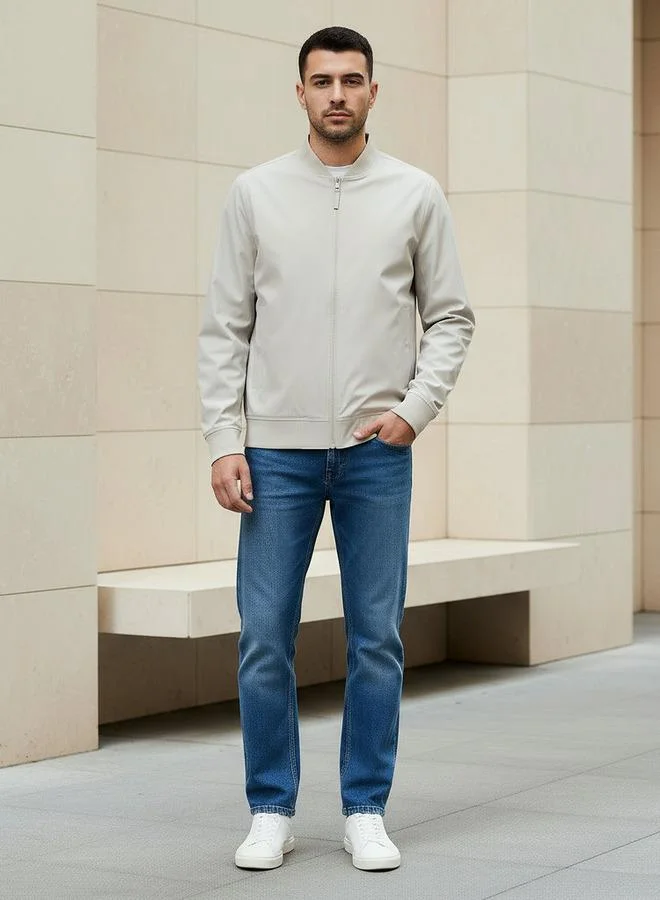 Splash FAV Men Bomber Jacket with Zip Closure