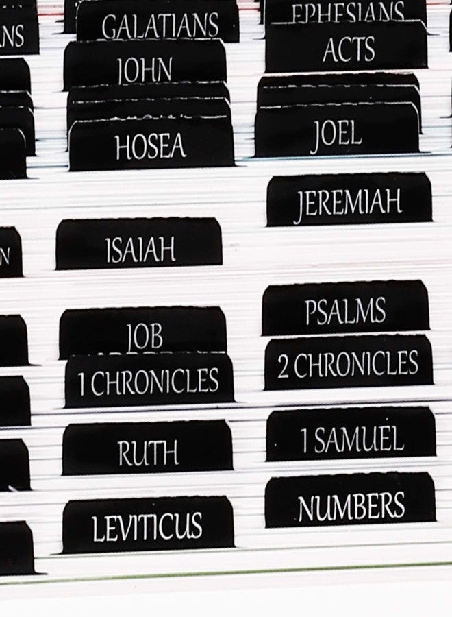 Thinkor Reposition Laminated Bible Tabs, Large Print Stickers, Easy to Read and Apply Bible Tabs for Women and Man (Luxury Black) - Image 3