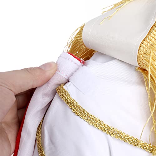 ODOLDI Charming Boys Toddlers Kids Medieval Royal Outfit with Belt Royal Scepter Crown Robe Set Red Cape 7PCS 3-4 Years - Image 4