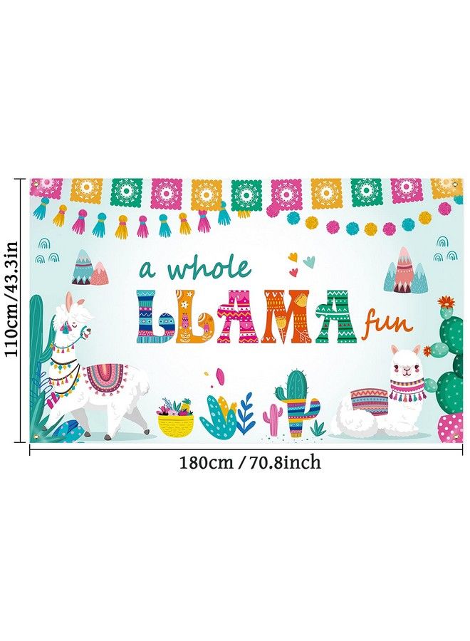 Llama Backdrop A Whole Llama Fun Birthday Backdrop Cactus Mexican Theme Photography Background Fiesta Llama Party Birthday Decoration Baby Shower Decorations Cake Table Decors 70.9 X 43.3 Inches