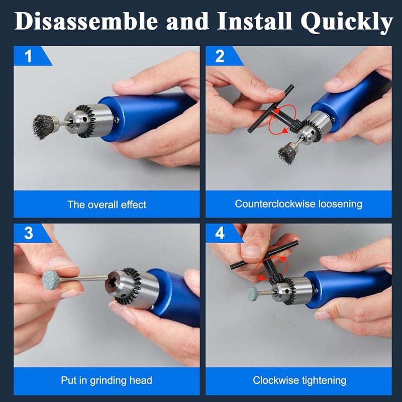 Serplex Mini Electric Drill for Resin Craft Stepless Adjustable Electric Drill Kit with Controller Mini Electric Drill for Carving Drilling Sanding Polishing Jewelry Making - Image 4