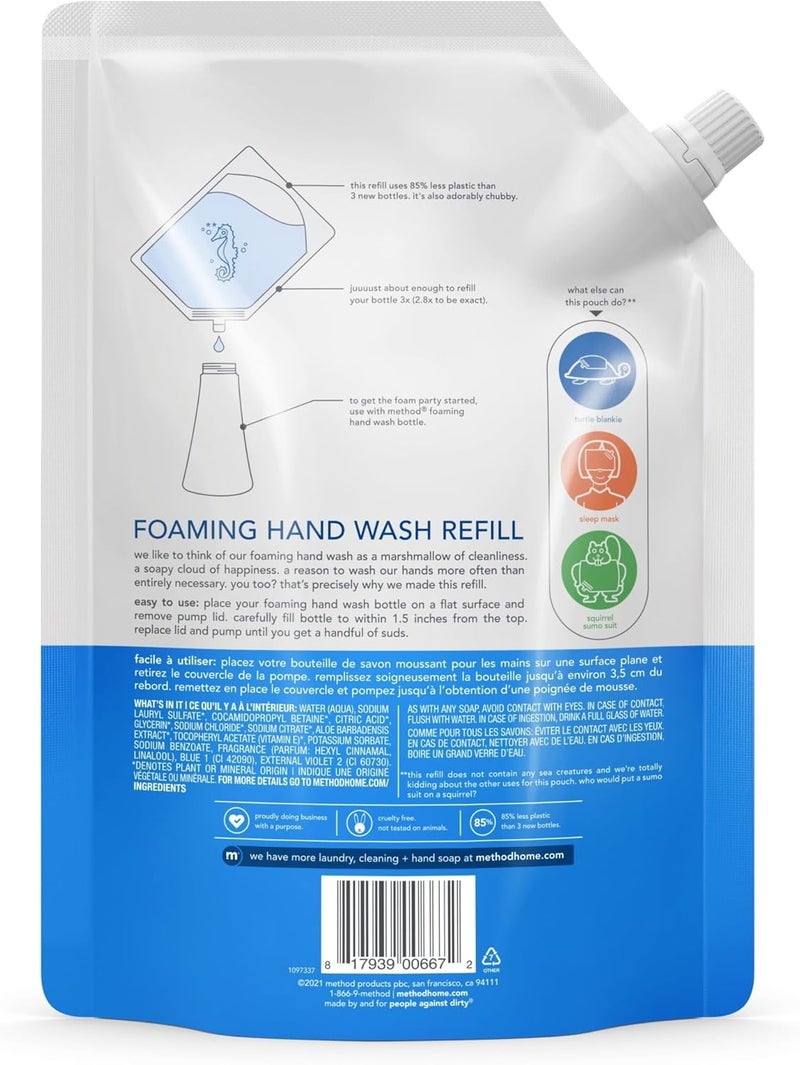 Method Foaming Hand Wash Refill Pouch with Sea Minerals - 28 oz - Image 3