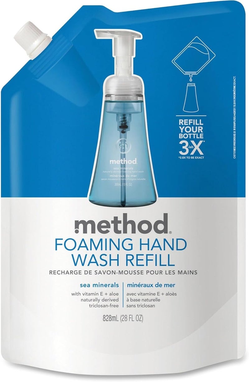 Method Foaming Hand Wash Refill Pouch with Sea Minerals - 28 oz - Image 2