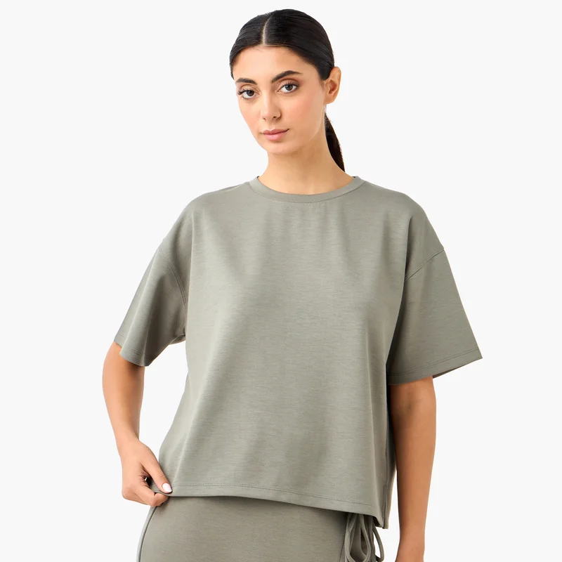 ADOT by Splash Oversized T-shirt with Side Slit