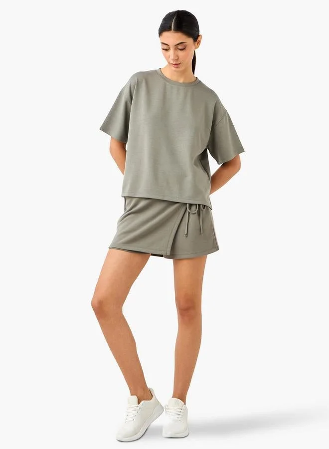 Splash Active  Oversized T-shirt with Side Slit for Women | Best Price UAE