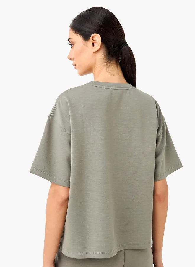 Splash Active  Oversized T-shirt with Side Slit for Women | Best Price UAE