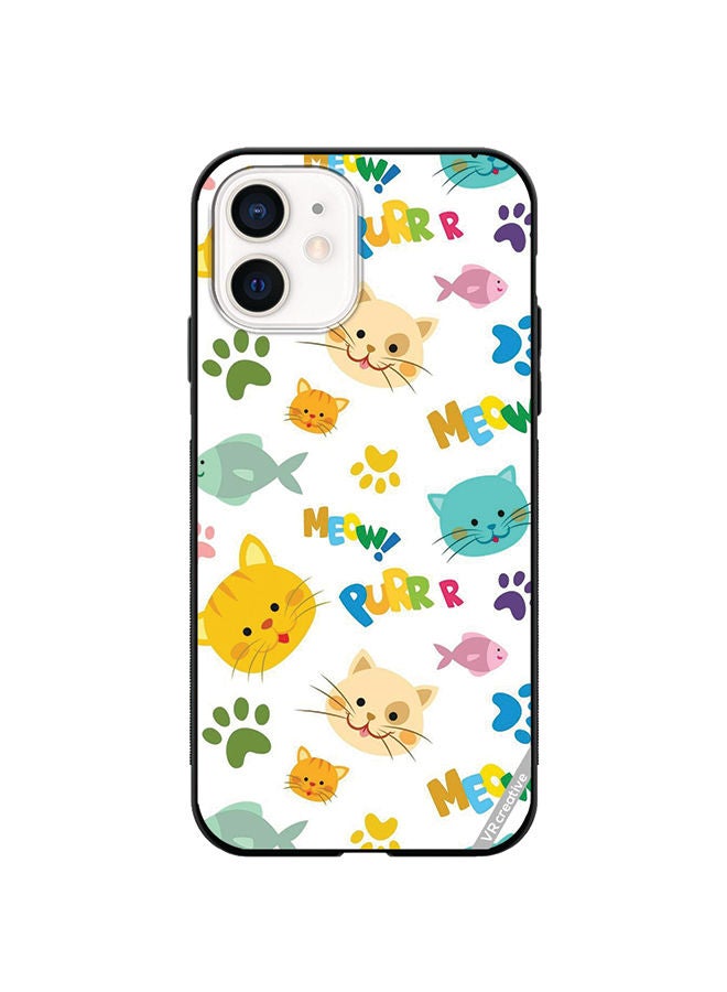 VR CREATIVE Protective Case Cover For Apple iPhone 11 Meow Design Multicolour - Image 1