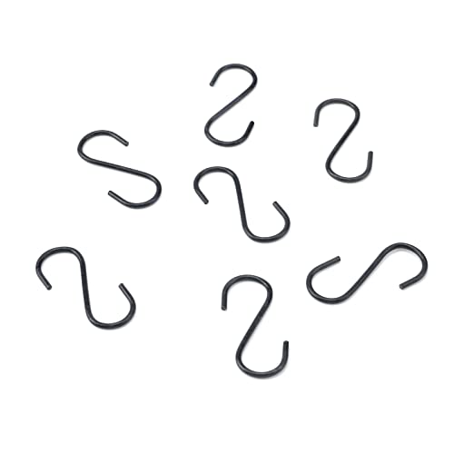 Meprotal 50pcs S Hooks 1.7inch, Black Mini Ornament Iron Hooks Hanger Small S Hook for Hanging Jewelry Kitchenware Plants - Image 4