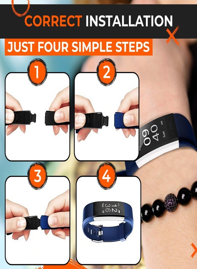 Reluen 5 Pcs Fitness Tracker Id115plus Hr Replacement Band - Wrist Band Fitness Watch Bands Replacement - Bands Smart Watch Bands Replacement Wristband - Image 5