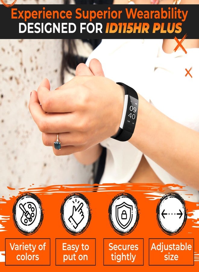 Reluen 5 Pcs Fitness Tracker Id115plus Hr Replacement Band - Wrist Band Fitness Watch Bands Replacement - Bands Smart Watch Bands Replacement Wristband - Image 4