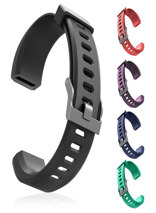 Reluen 5 Pcs Fitness Tracker Id115plus Hr Replacement Band - Wrist Band Fitness Watch Bands Replacement - Bands Smart Watch Bands Replacement Wristband - Image 1