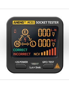 ANENG ANENG AC11 Socket Tester Electric Leakage Detector LCD Display Ground Wire Zero Line Live Wire Phase Multifunctional Electrical Electroscope RCD NCV Electric Tester Circuit Polarity Detector  - Image 1