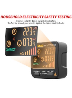ANENG ANENG AC11 Socket Tester Electric Leakage Detector LCD Display Ground Wire Zero Line Live Wire Phase Multifunctional Electrical Electroscope RCD NCV Electric Tester Circuit Polarity Detector  - Image 2