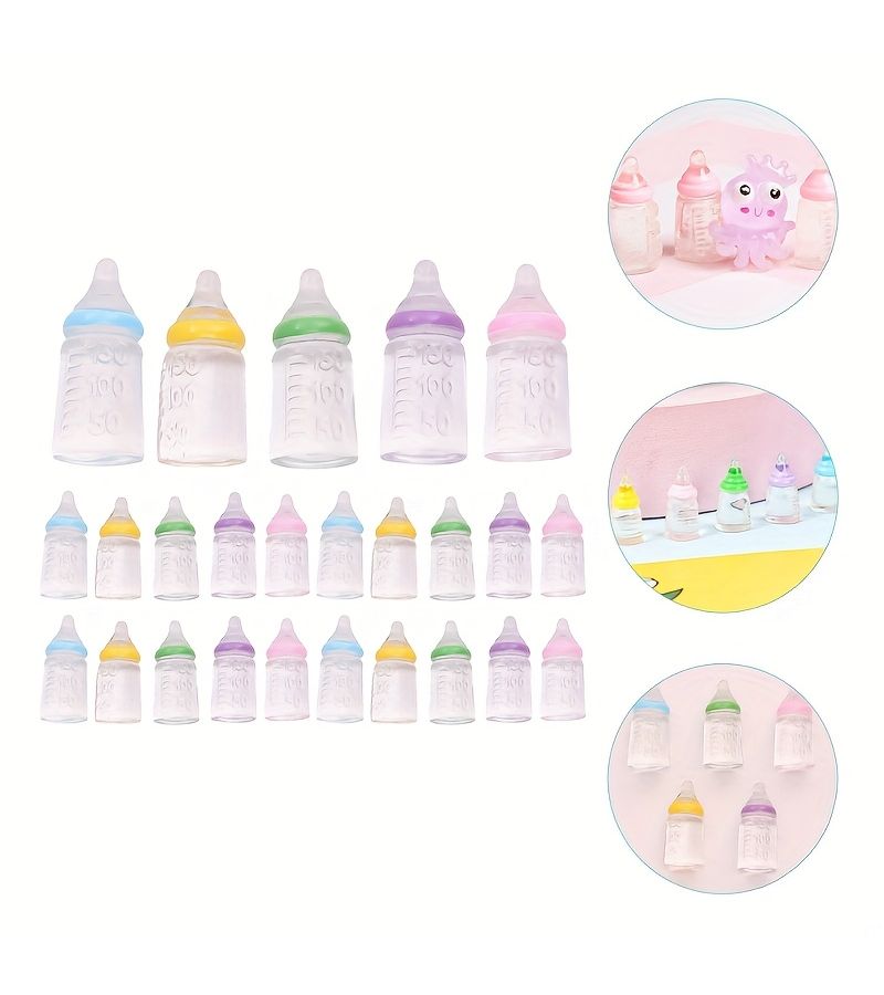 Assorted 4Pcs 1:12 Scale Miniature Bottles For Dollhouse And Small Item - Image 5
