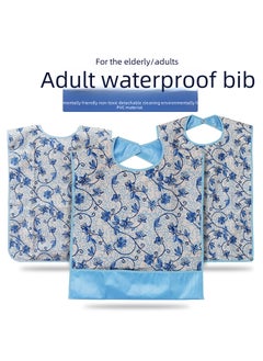 Factory supply dream dream microfiber elderly food bag waterproof bib printing enlarged saliva towel Lengthened detachable bottom pocket D Lengthened detachable bottom pocket D