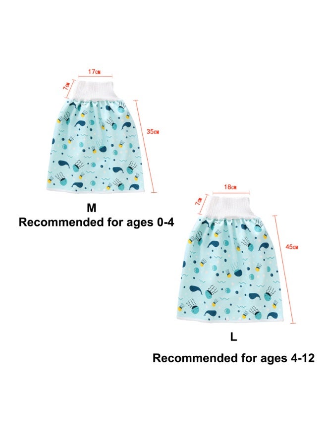 Baby Waterproof Training Pants Cloth Diaper Skirt,2 PCS,L - Image 4
