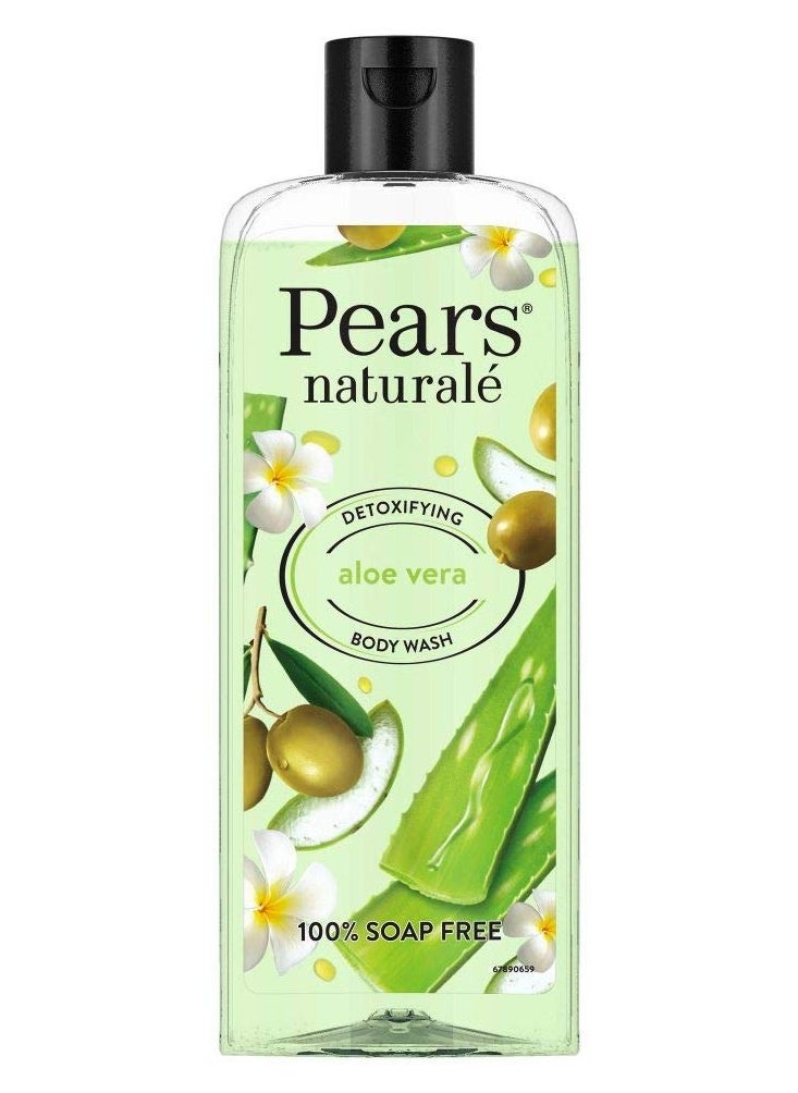 Pears Pears Naturale Detoxifying Aloe Vera Body Wash 250 ml 100% Natural Ingredients Liquid Shower Gel with Olive Oil for Glowing Skin Paraben Free  - Image 1