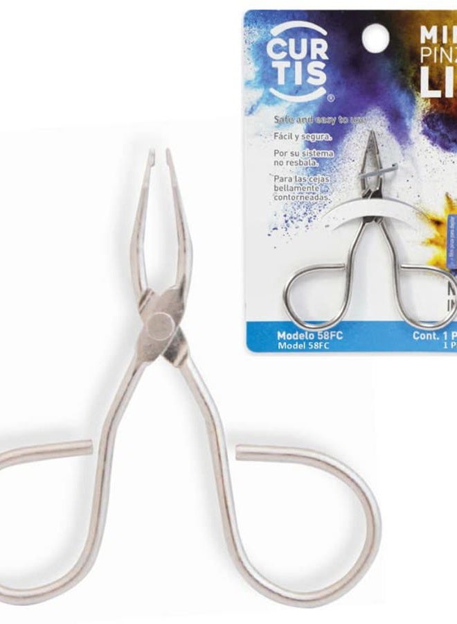 CURTIS PROFESSIONAL Mini TWEEZERS, The BEST PRECISION EYEBROW TWEEZERS Men/Women; PORTABLE/TRAVEL Length 2.8” Width: 2.2” Beauty Tools for Facial Hair, Ingrown Hair, Blackhead; Model 58FC; MADE IN MEXICO - Image 1